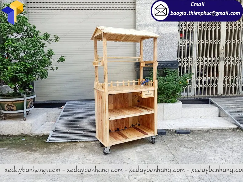 quầy gỗ bán nước