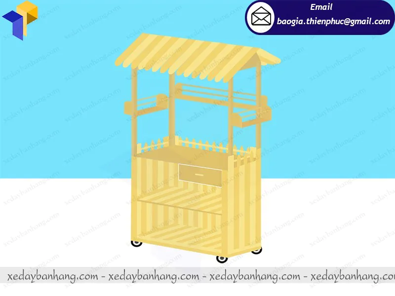 xe gỗ bán nước đẹp