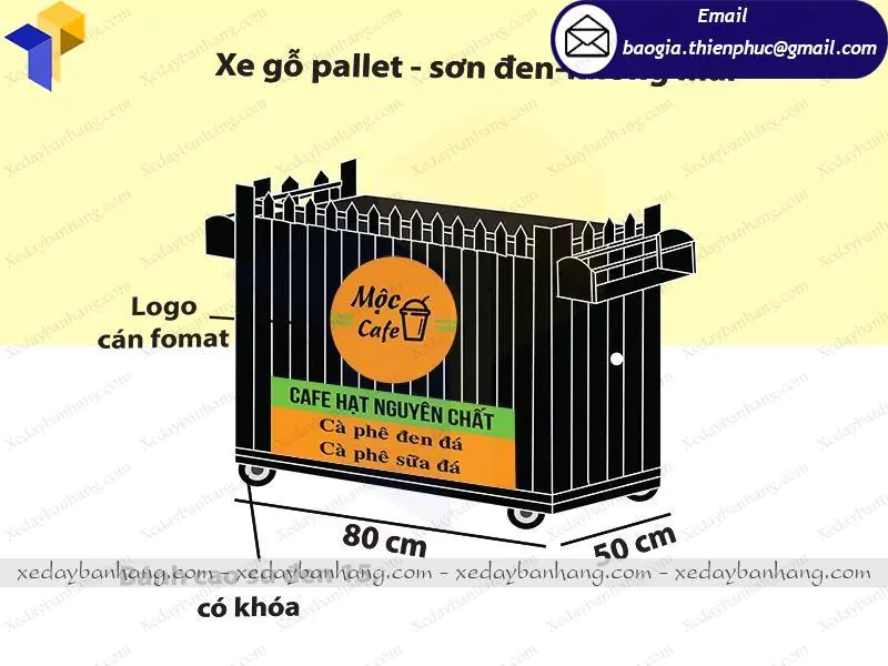 mua xe gỗ bán cà phê