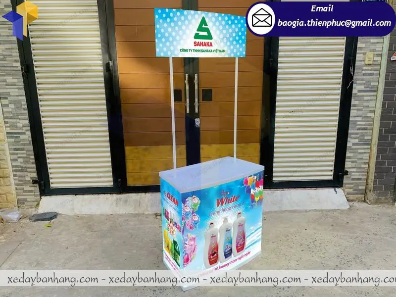 booth nhựa sampling siêu thị
