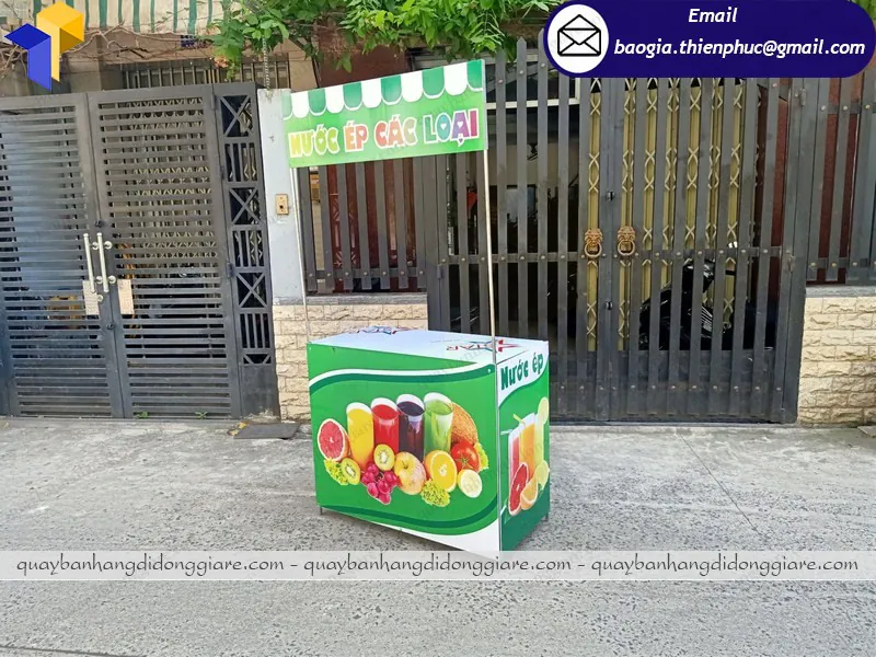 booth sắt lắp ráp bán hàng quảng cáo