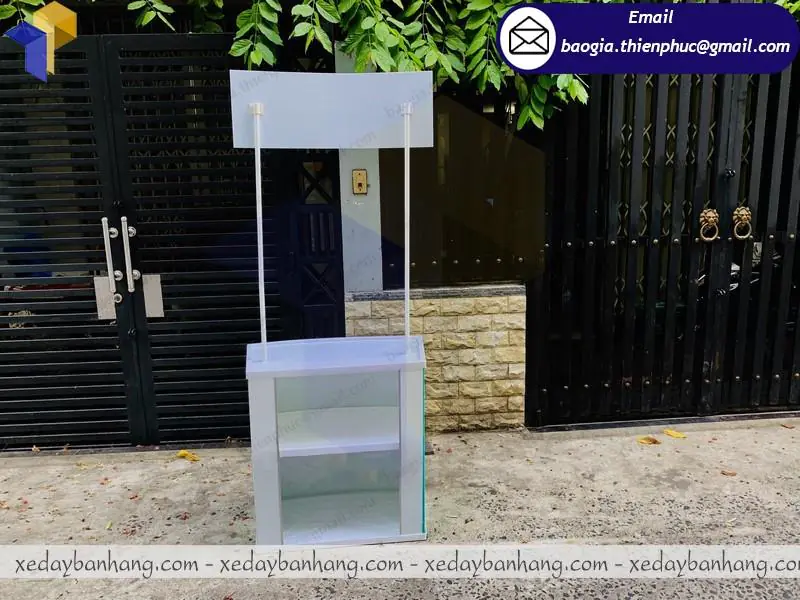 mẫu booth nhựa sampling siêu thị