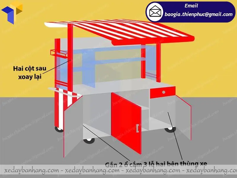 giá xe đẩy bán sinh tố nước ép