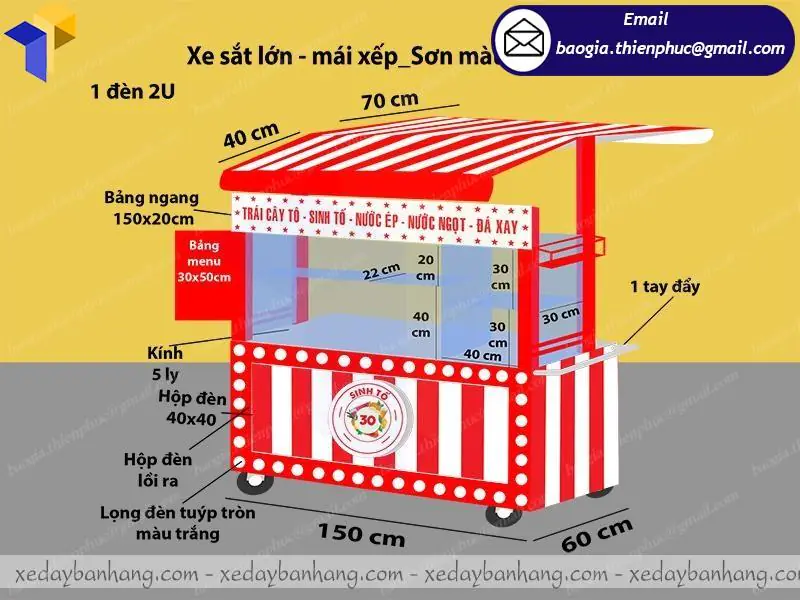 hình ảnh xe bán sinh tố nước ép