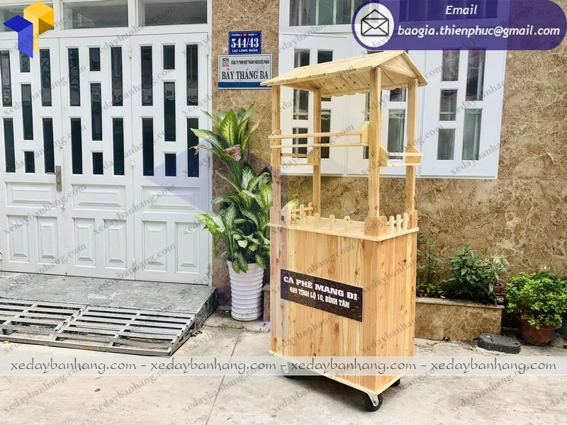xe cafe take away bằng gỗ