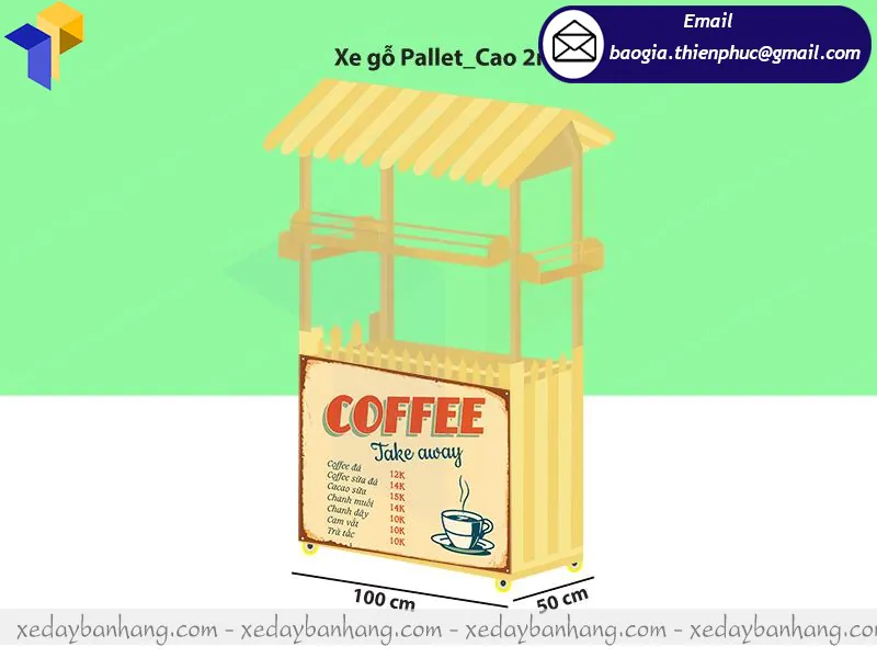 thiết kế tủ gỗ bán cafe