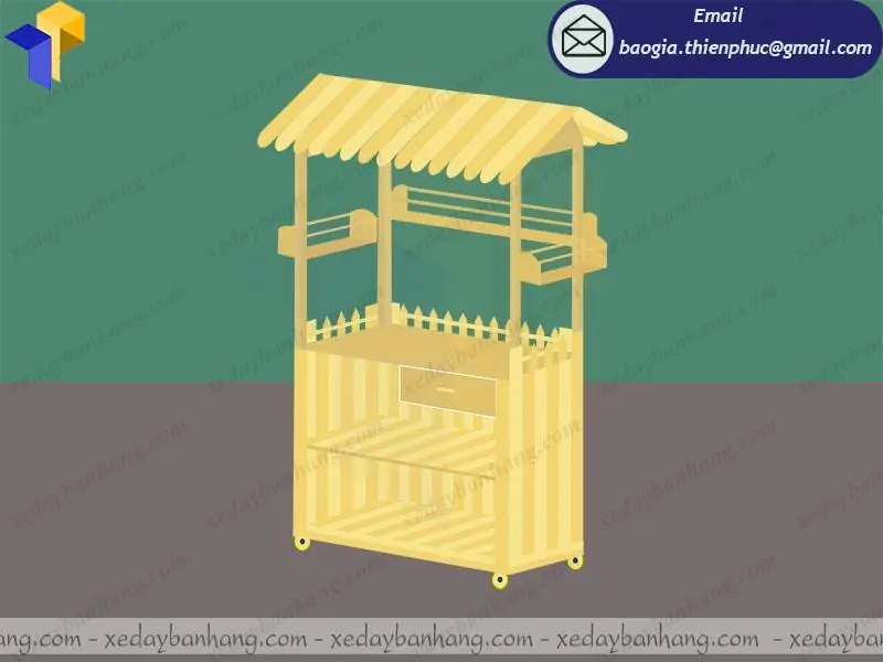 thiết kế tủ gỗ bán trà sữa