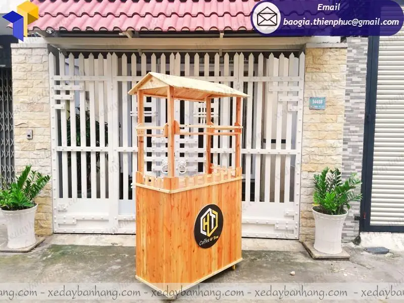 xe gỗ thông Pallet bán cafe