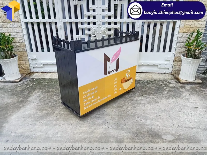 giá quầy gỗ bán cafe