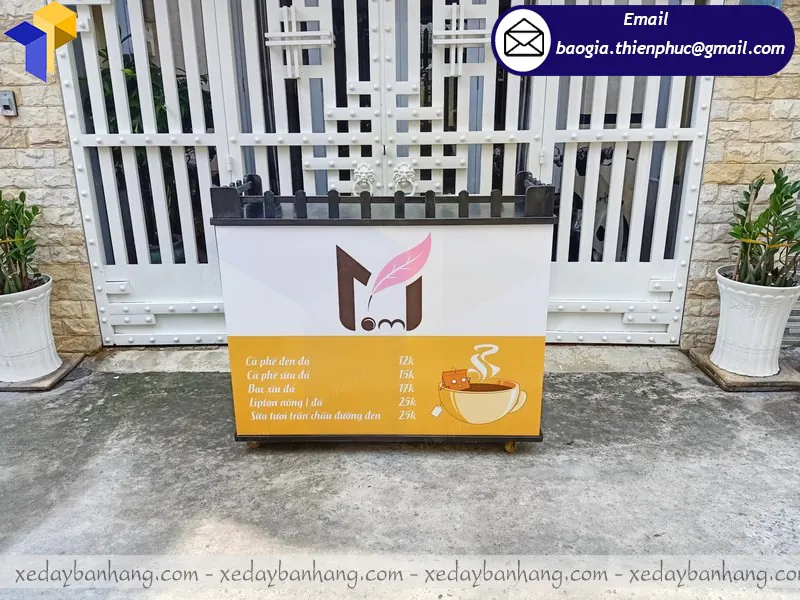 tủ bán cafe bằng gỗ