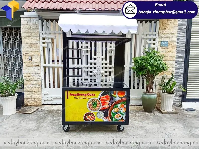 xe gỗ bán thức ăn nhanh lưu động