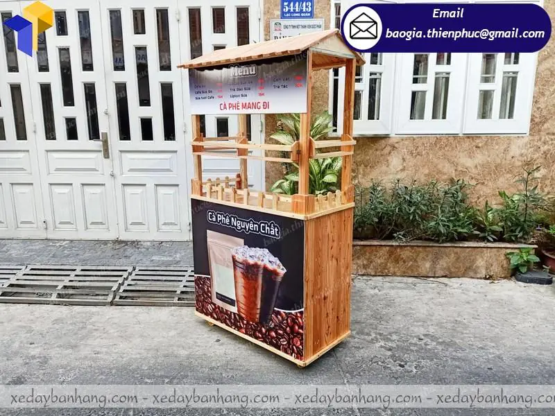 giá xe gỗ bán cà phê quận 11