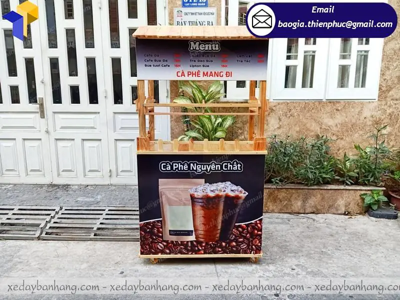 xe gỗ bán cà phê giá rẻ