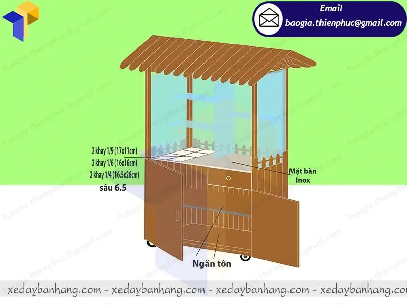 tủ bán coffee bike