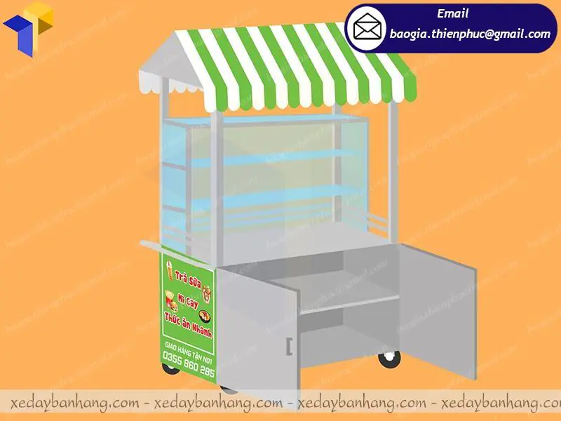 hình ảnh xe inox bán thức ăn nhanh