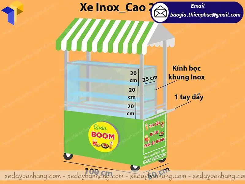 thiết kế xe bán đồ ăn vặt giá rẻ