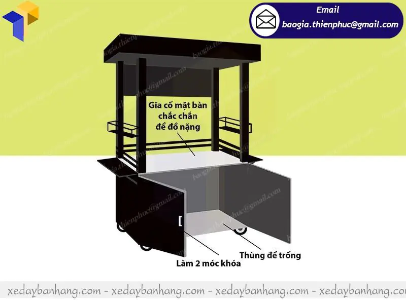 giá tủ sắt bán cafe lưu động