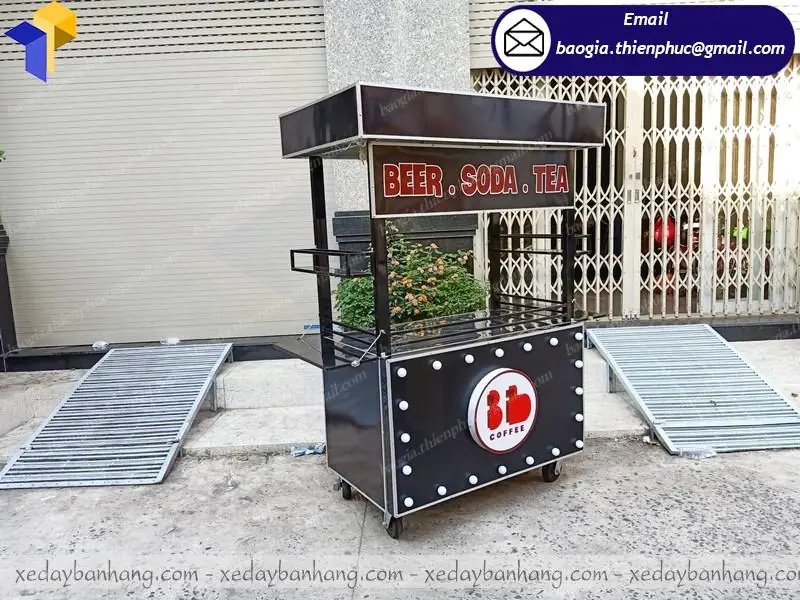 quầy sắt bán cafe lưu động
