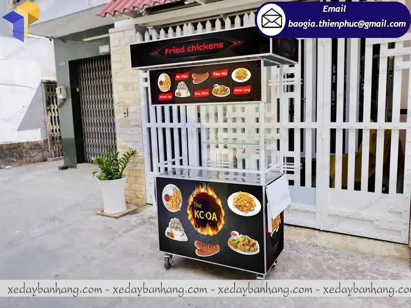 mẫu xe sắt bán thức ăn nhanh