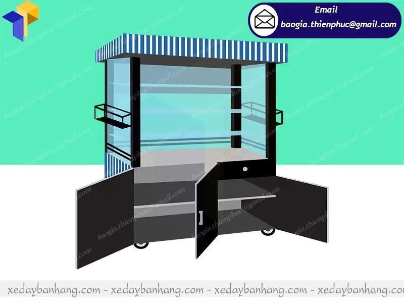 thiết kế xe sắt trà sữa giá rẻ