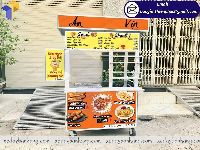 quầy sắt bán thức ăn nhanh