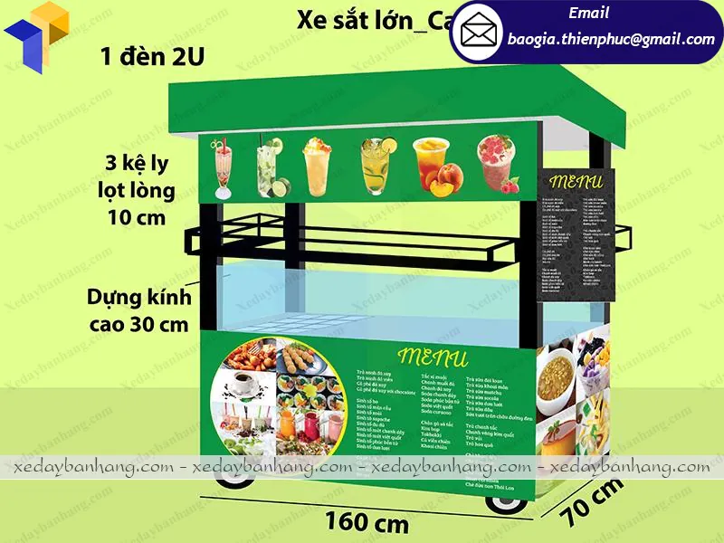 quầy sắt bán thức ăn nhanh