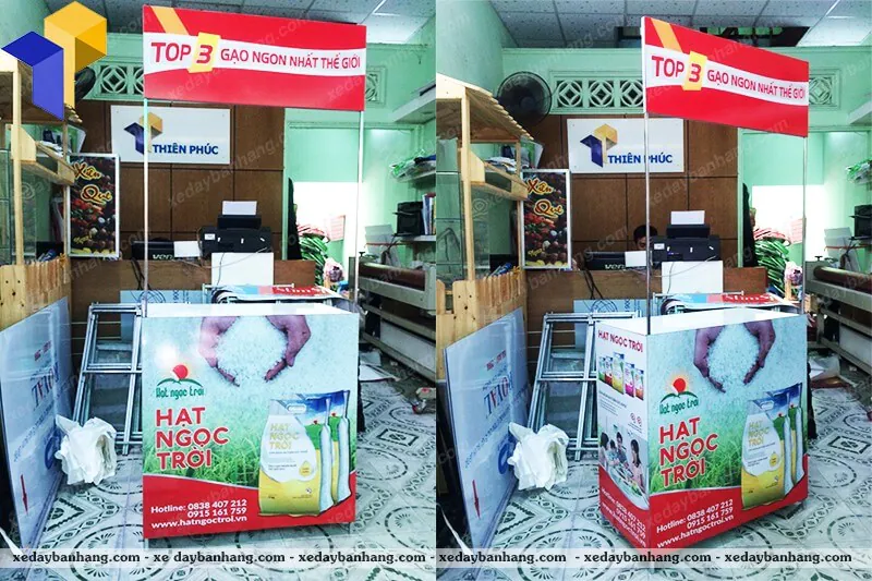 Booth sampling di động HẠT NGỌC TRỜI