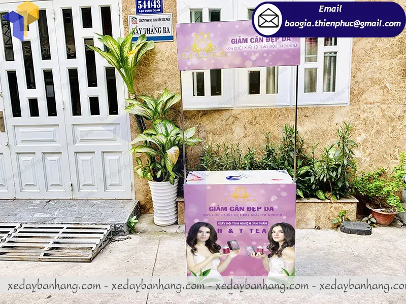 Nơi làm booth sắt quảng cáo sản phẩm giảm cân giá rẻ ở HCM