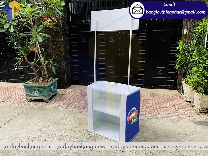 Nơi thiết kế mẫu booth nhựa bán phô mai đẹp ở Hóc Môn