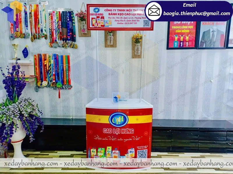 Tạo sự chú ý đến khách hàng với booth nhựa sampling lưu động