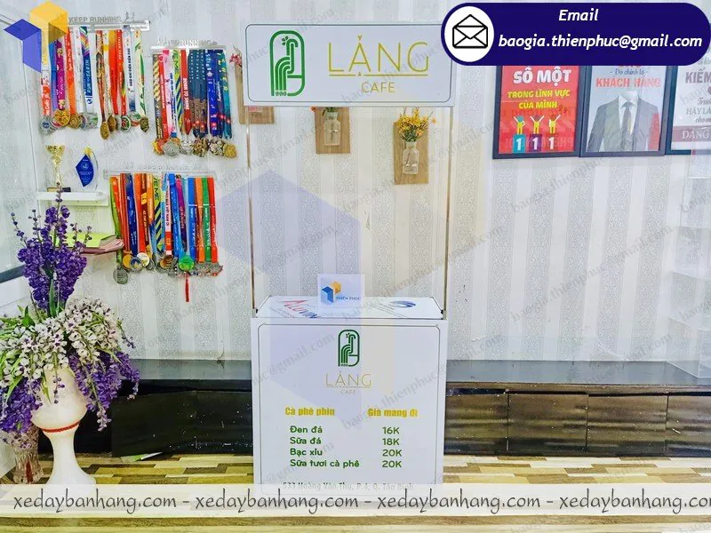 Thiết kế booth sắt bán cafe giá sỉ lẻ theo yêu cầu ở Hà Nội