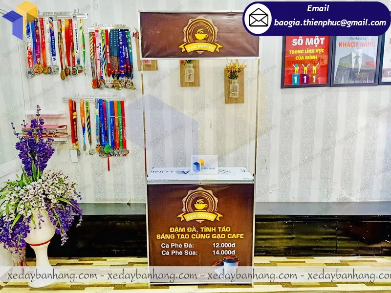 Xưởng sản xuất booth sắt bán cafe mang đi giá rẻ ở Đà Lạt