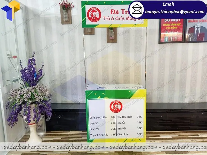 Booth sampling lưu động giá rẻ tại xưởng sản xuất