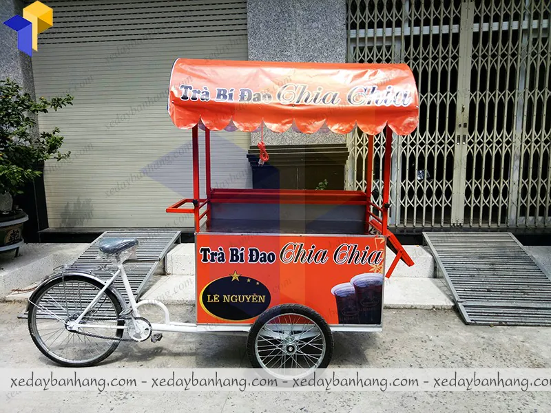 Xe đạp bán trà bí đao hạt chia hiện đại_XDALU240