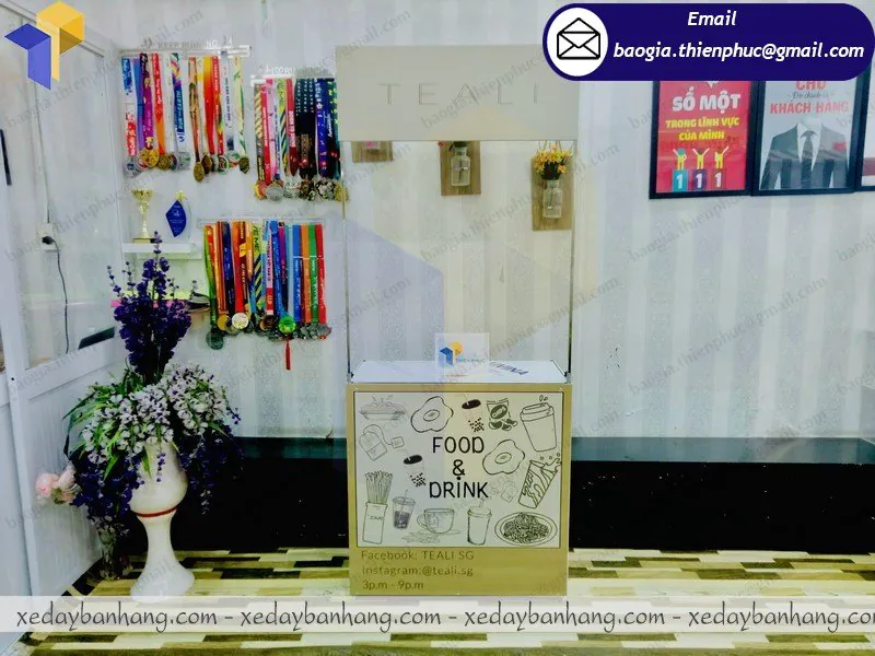 Địa chỉ bán booth sắt bán trà sữa mang đi giá rẻ ở Lấp Vò