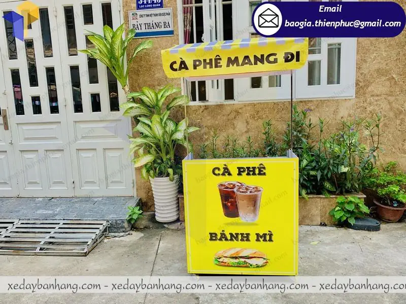 Xe lắp ráp bán cafe thức ăn vặt giá siêu khuyến mãi