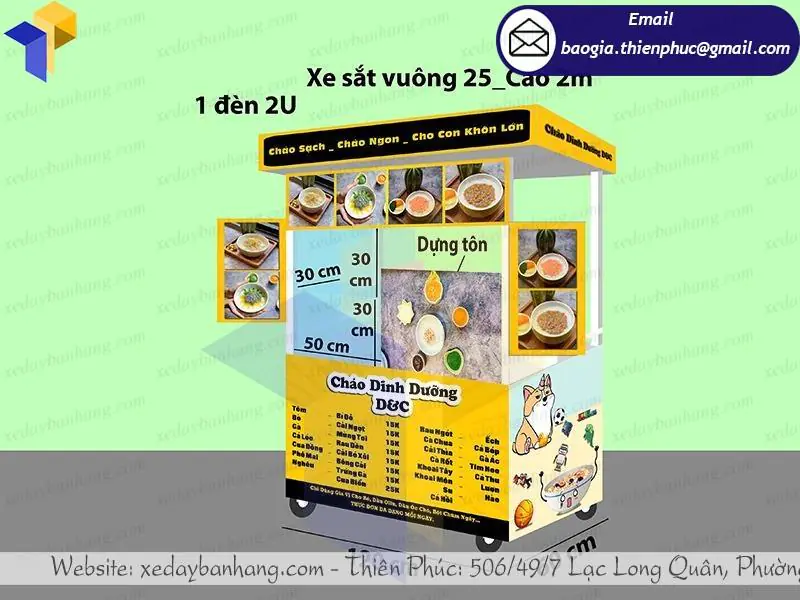 Nơi đóng xe bán cháo dinh dưỡng mẫu đẹp nhất Vĩnh Long