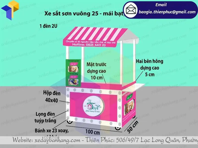 Kinh doanh thu lợi nhuận hiệu quả với xe bán chè lưu động