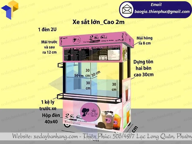 Bán xe bán cà phê lưu động giá cực cạnh tranh ở Biên Hòa