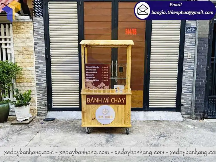 Top mẫu xe gỗ bán bánh mì đang thịnh hành năm 2021