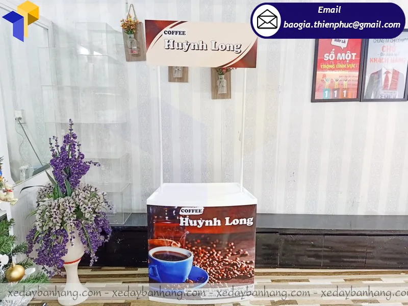 Thiết kế booth sampling hội chợ quảng cáo gấp gọn ở Kon Tum