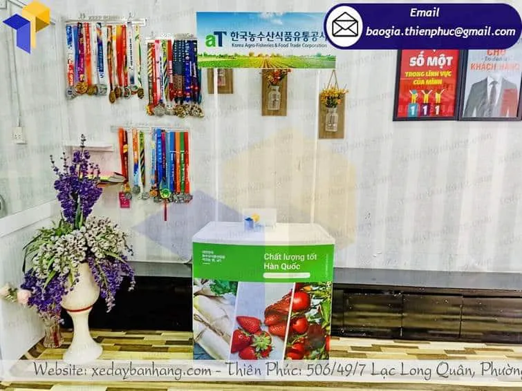 Top mẫu booth nhựa trưng bày siêu thị đẹp ở Hà Tĩnh