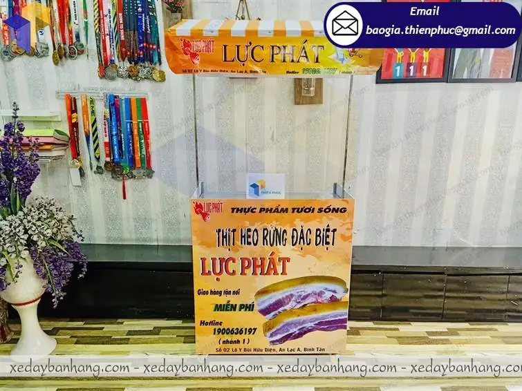 Đóng xe lắp ráp bán thực phẩm sạch giá rẻ ở Tây Nguyên