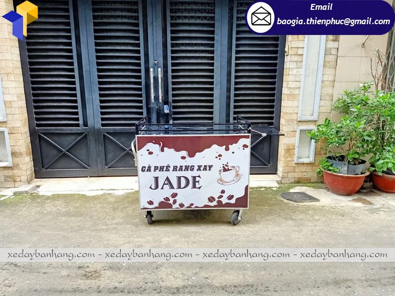 Tủ bán cà phê rang xay JADE mặt bàn gia cố chịu lực để máy