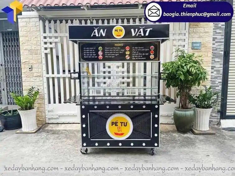 Xe bán đồ ăn vặt đường phố thiết kế mẫu mã đẹp quận 4