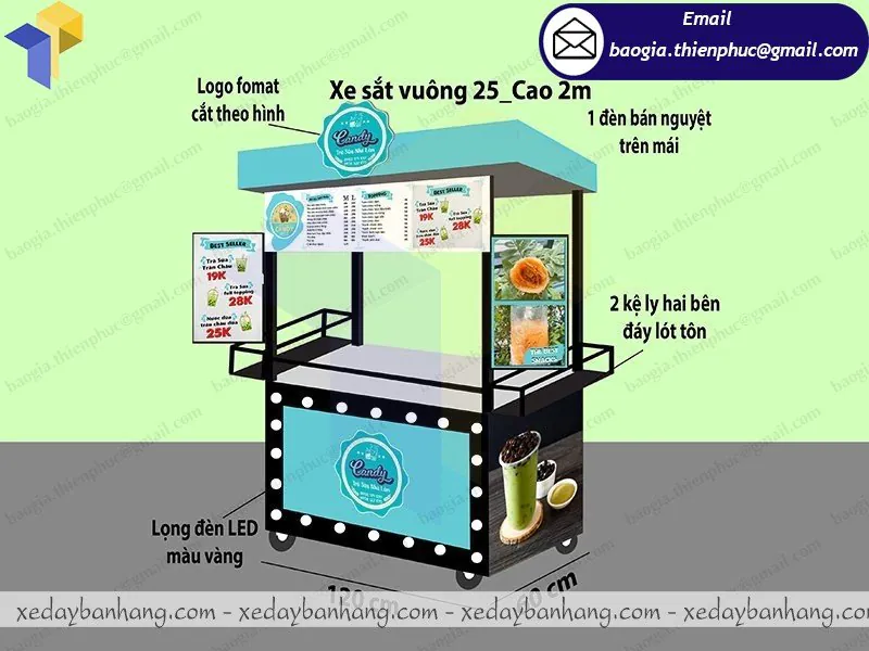 Nơi đặt làm xe bán nước táo ép giá cả cạnh tranh nhất Hà Nội