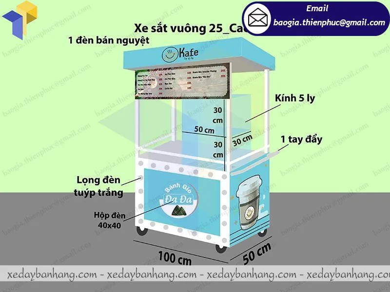 Mua xe bán cafe espresso pha máy mẫu đẹp hấp dẫn ở đâu