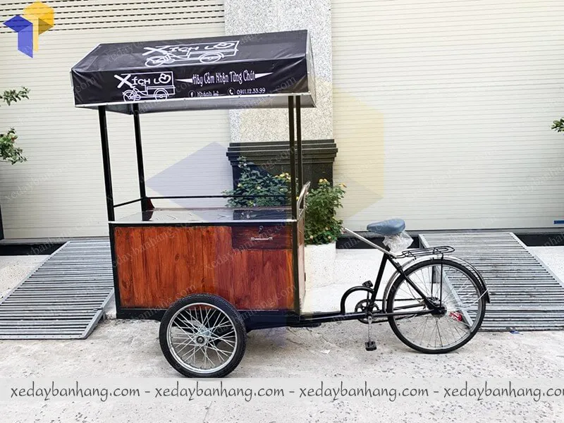 Xe bike coffee khung sắp ốp gỗ bền đẹp_XDALU246