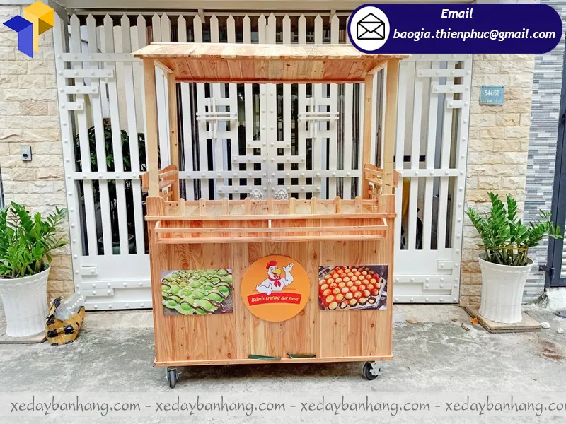 Xưởng đóng xe đẩy bán hàng bằng gỗ pallet giá rẻ tại TPHCM