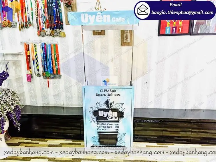 Thiết kế xe lắp ráp bán cà phê di động giá rẻ theo yêu cầu